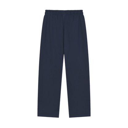 Navy blue pants on a white background