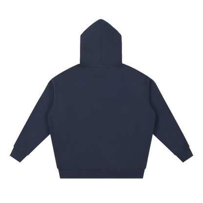 Navy blue hoodie on a white background
